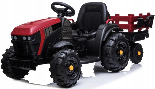 Traktor na akumulator przyczepa przyczepka skóra miękkie koła eva pilot 12V BDM0925