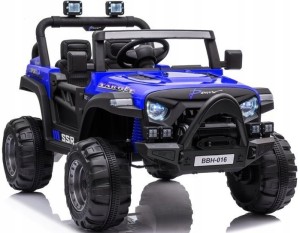 JEEP AUTO NA AKUMULATOR SKÓRA MIĘKKIE KOŁA 4x4 PILOT BBH-016 