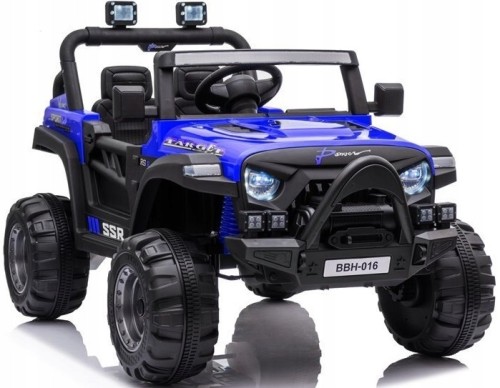 JEEP AUTO NA AKUMULATOR SKÓRA MIĘKKIE KOŁA 4x4 PILOT BBH-016