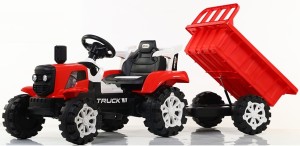 Traktor z przyczepką na akumulator traktorek melodie światła 6601  