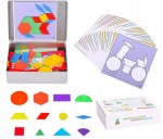 Drewniane puzzle magnetyczne MONTESSORI układanka gra klocki W14A311