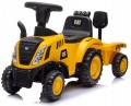 Traktorek z przyczepką jeździk pchacz "Cat" caterpillar Ze światłami, dźwiękiem i klaksonem 658C