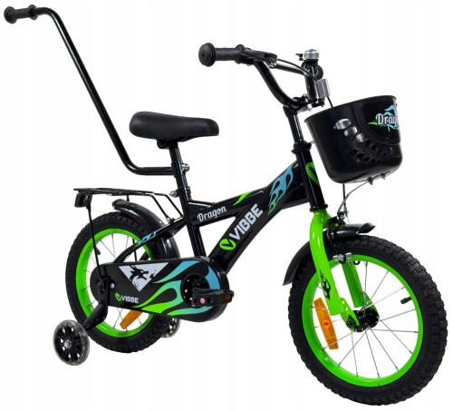 Rowerek Vibbe dragon BMX14 cali z prowadnikiem i bocznymi kółeczkami YM-CB-23