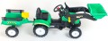 Traktorek na pedała z przyczepką i łyżką traktor 3005