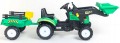 Traktorek na pedała z przyczepką i łyżką traktor 3005