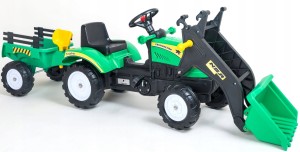 Traktorek traktor na pedała z przyczepką i łyżką traktor 3005 